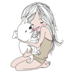 Mädchen mit Hund [Digital]