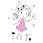 Mädchen mit Schmetterling [Digital]