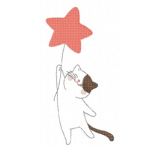 Katze mit Sternballon [Digital]