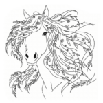 Pferd mit Blättern [Digital]