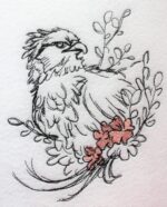 Adler Stickdatei, majestätischer Greifvogel im Doodle Stil für deine Stickmaschine [Digital] – Bild 3