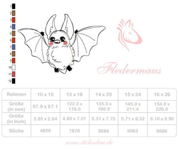 Fledermaus Applikation Halloween [Digital] – Bild 5