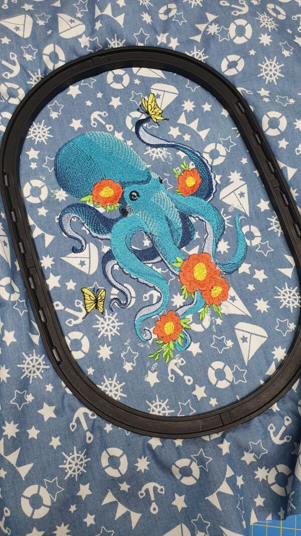 Krake mit Blumen Stickdatei [Digital] – Bild 4