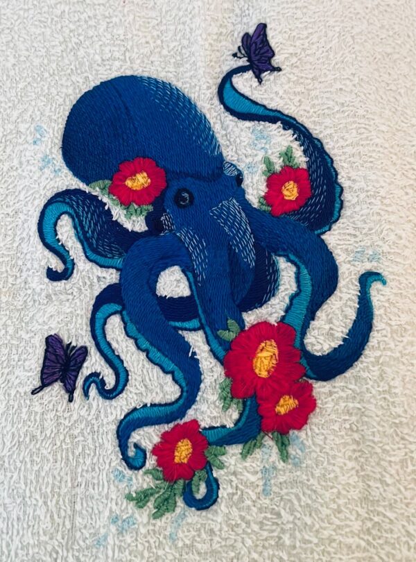 Krake mit Blumen Stickdatei [Digital] – Bild 5