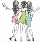 Freundinnen Doodle Stil [Digital]