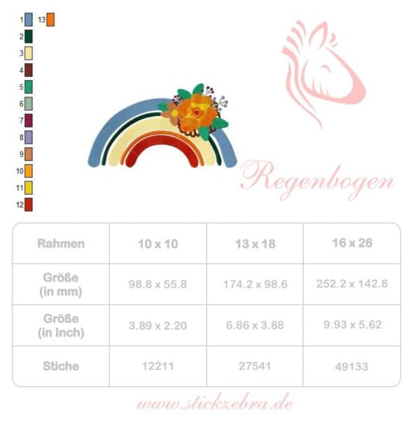 Regenbogen mit Blumen [Digital] – Bild 4