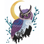 Eule mit Mond [Digital]