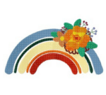 Regenbogen mit Blumen [Digital]