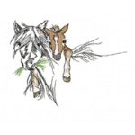 Pferd mit Fohlen [Digital]