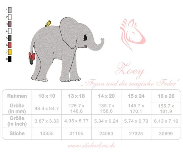 Zoey "Fynn und die magische Feder" Kinderbuch Stickdatei [Digital] – Bild 3