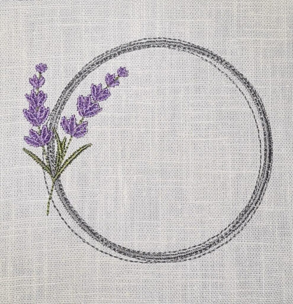 Zarter Rahmen StickZebra professionelle Stickdateien