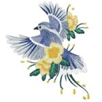 Vogel mit Blumen [Digital]