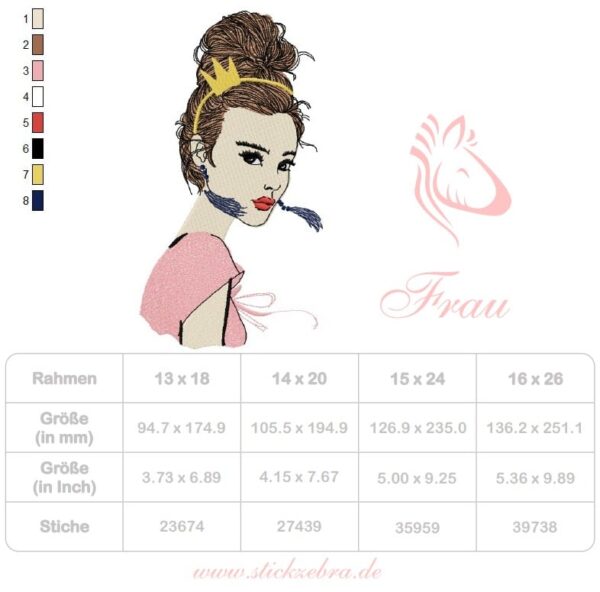 Traumhafte Doodle Frau mit Krone [Digital] – Bild 4