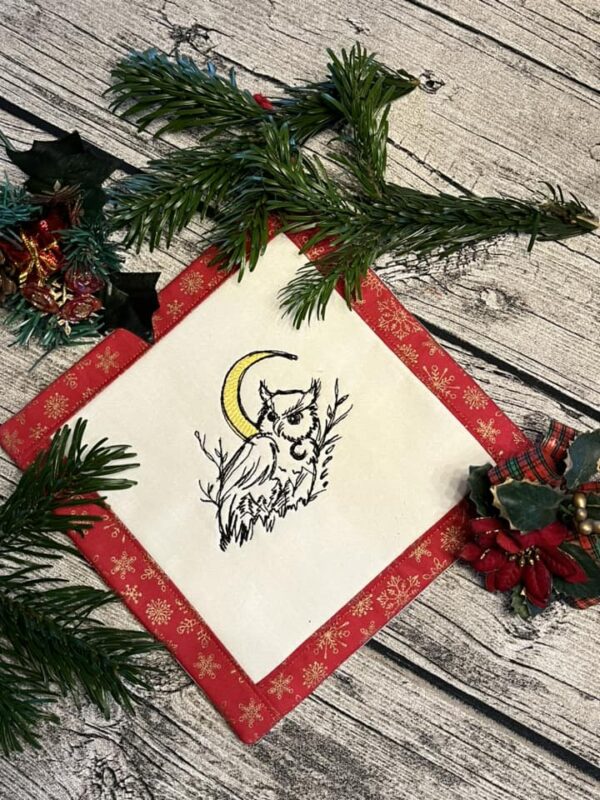 Eule mit Mond im Doodle Stil [Digital] – Bild 3