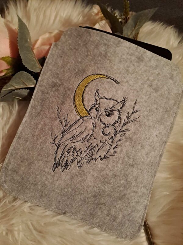 Eule mit Mond im Doodle Stil [Digital] – Bild 4