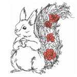 Zauberhaftes Eichhörnchen im Doodle Stil [Digital]