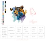 Hübscher Tiger Stickdatei: Majestätisches Design für kraftvolle Stickprojekte und Tierliebhaber [Digital] – Bild 3
