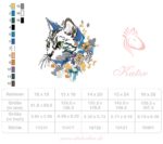 Katzenkopf mit Blumen Stickdatei: Niedliche Katzenmuster für Stickmaschinen [Digital] – Bild 4