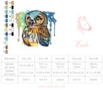 Wunderschöne Eulen-Vollstickdatei: Elegantes Design für kreative Stickprojekte und Dekorationen [Digital] – Bild 3