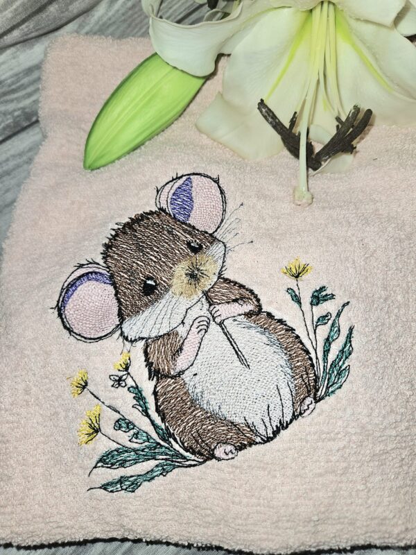 Maus mit Pusteblume Vollstickdatei: Zauberhaftes Design für kinderfreundliche Stickprojekte und kreative Bastelideen [Digital] – Bild 3