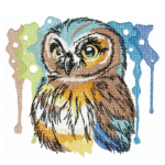 Wunderschöne Eulen-Vollstickdatei: Elegantes Design für kreative Stickprojekte und Dekorationen [Digital]