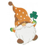 Gnom mit Kleeblatt Stickdatei: Glückliches Design für charmante Stickprojekte und Dekorationen [Digital]