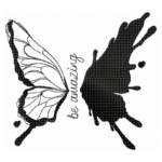 Schmetterling "Be Amazing" Stickdatei: Inspirierendes Design für kreative Stickprojekte und Dekorationen [Digital]