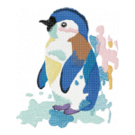 Vollstick Pinguin Stickdatei: Niedliches Design für winterliche Stickprojekte und Geschenke [Digital]