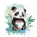 Kleiner Panda Stickdatei: Liebenswertes Vollstick-Design für kreative Stickprojekte [Digital]