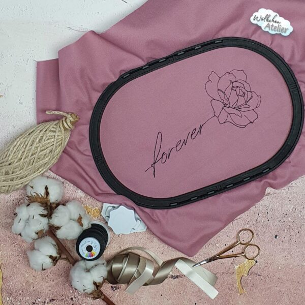 Forever mit Rosen Stickdatei: Romantisches Design für zeitlose Stickprojekte und besondere Geschenke [Digital] – Bild 2