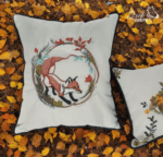 Fuchs mit herbstlichem Kranz Stickdatei: Charmantes Design für warme Stickprojekte und Herbstdekorationen [Digital] – Bild 2