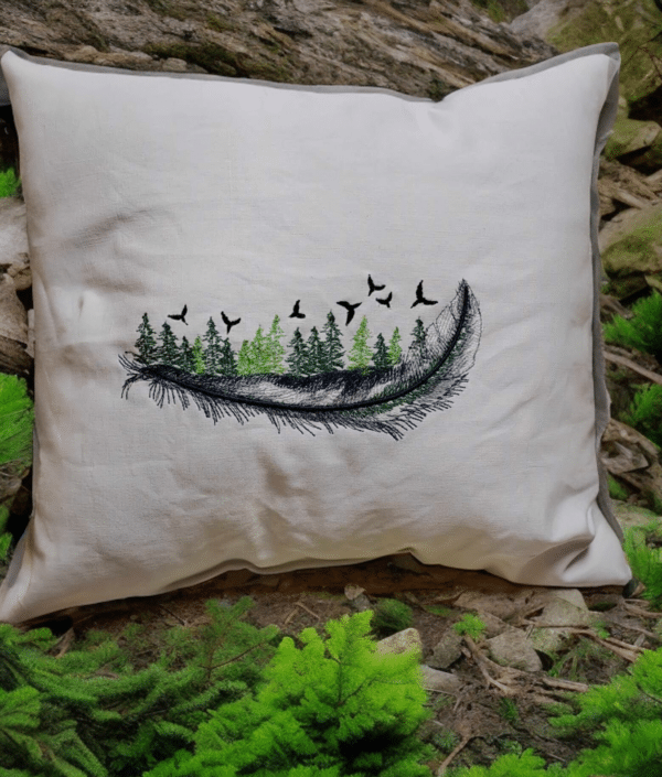 Feder Wald Motiv Stickdatei [Digital] – Bild 2