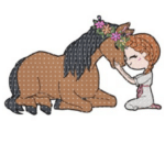 Pferdemädchen Stickdatei [Digital]