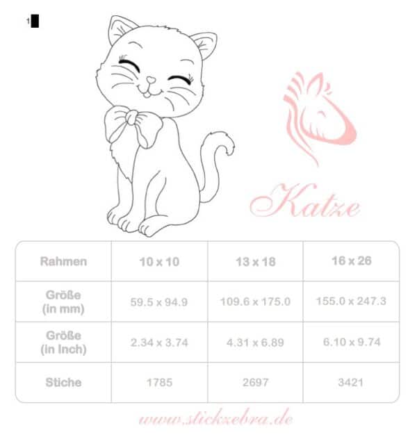 Katze Stickdatei zum ausmalen [Digital] – Bild 6