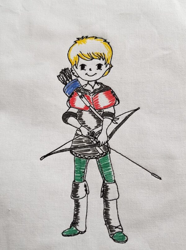 Bogenschütze Stickdatei zum ausmalen [Digital] – Bild 2