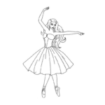 Ballerina Stickdatei zum ausmalen [Digital]