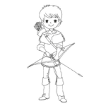 Bogenschütze Stickdatei zum ausmalen [Digital]