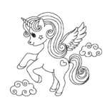 Einhorn Stickdatei zum ausmalen [Digital]