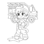 Feuerwehr Stickdatei zum ausmalen [Digital]