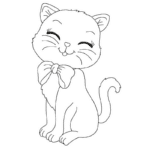 Katze Stickdatei zum ausmalen [Digital]