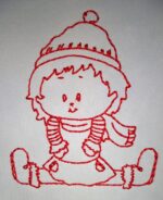 Süßes Doodle Mädchen mit Schal [Digital] – Bild 2