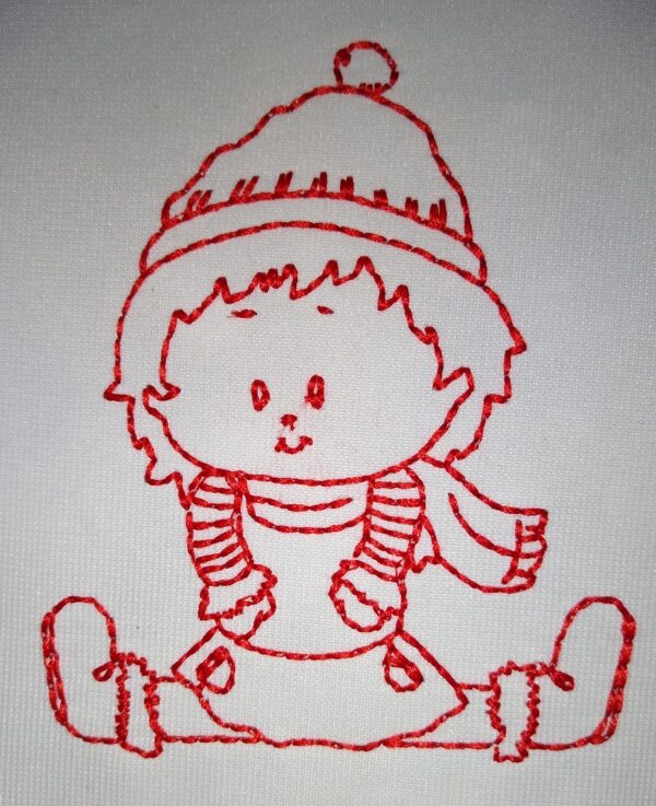 Süßes Doodle Mädchen mit Schal [Digital] – Bild 2