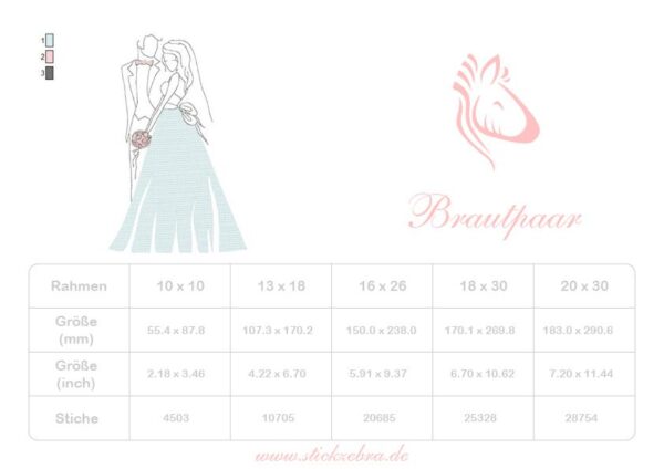 Wunderschönes Brautpaar im Doodle Stil [Digital] – Bild 4