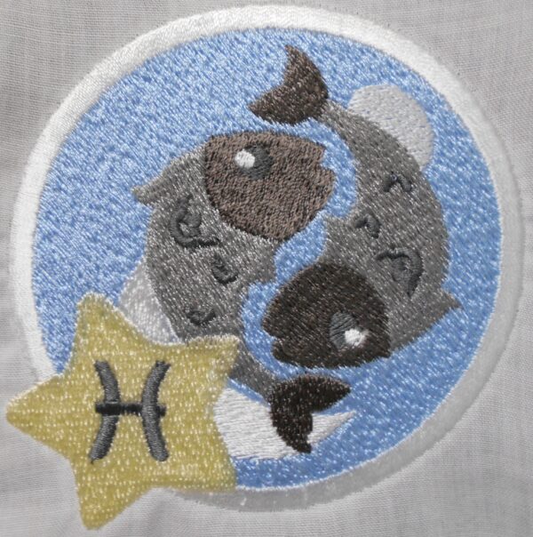 Sternzeichen Fische im Comic Stil Stickdatei [Digital] – Bild 2