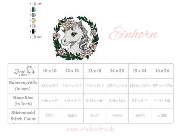 Einhorn mit Blumenrahmen [Digital] – Bild 5