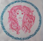 Elegantes Sternzeichen Jungfrau im Doodle Stil Stickdatei [Digital] – Bild 2