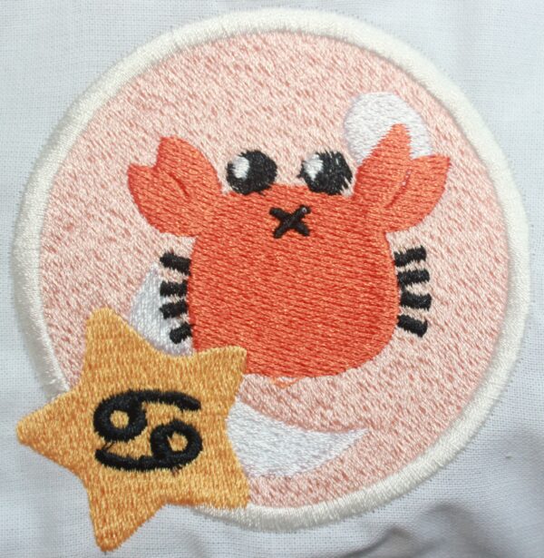 Sternzeichen Krebs im Comic Stil Stickdatei [Digital] – Bild 2