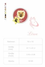 Sternzeichen Löwe im Comic Stil Stickdatei [Digital] – Bild 3