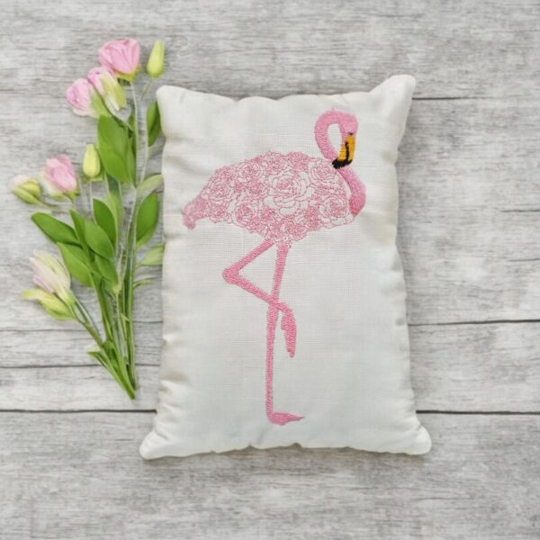 Flamingo im Doodle Stil mit Blumenkörper [Digital] – Bild 2