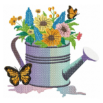 Gießkanne mit Blumen [Digital]